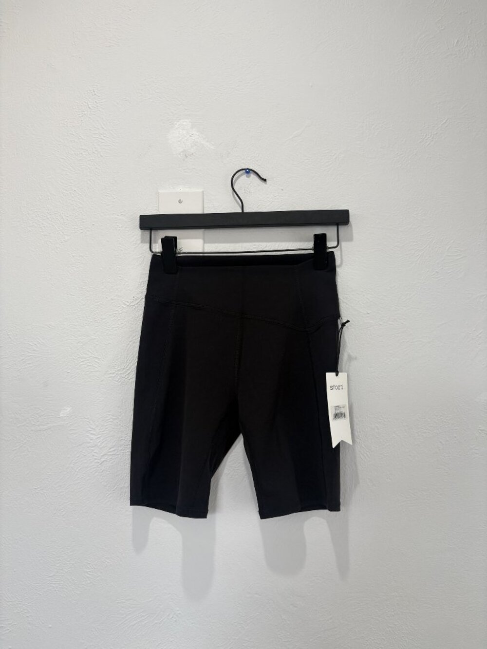 Stori Fitted 7" Black Bike Shorts - Size 8 Nylon & Spandex Blend